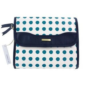 Navy Polka Dot Cosmetic Bag by Brown & Co